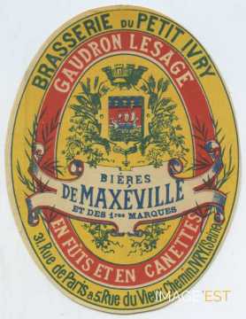 Étiquette Bière de Maxéville (Ivry-sur-Seine)