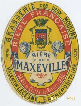 Étiquette Bière de Maxéville (Paris)