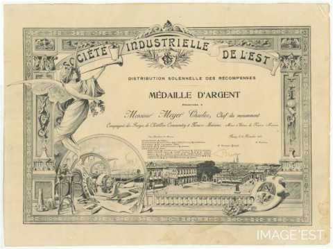 Récompense de la Société Industrielle de l'Est