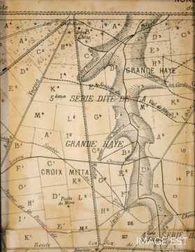 Carte de la "Partie sud de la route de Toul" (Meurthe-et-Moselle)