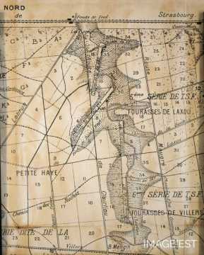 Carte de la "Partie sud de la route de Toul" (Meurthe-et-Moselle)