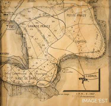 Carte de la "Partie sud de la route de Toul" (Meurthe-et-Moselle)
