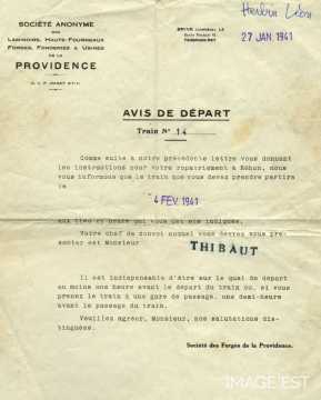 Avis pour le retour d'évacuation