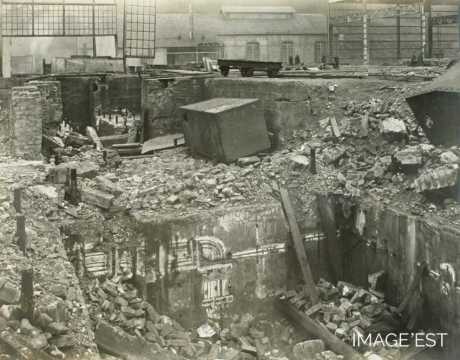 Destructions à l'usine de la Providence (Réhon)