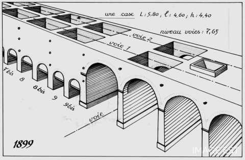 Croquis des accumulateurs à minerais (Réhon)