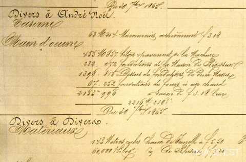 Extrait de journal comptable (Réhon)