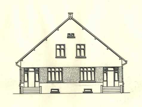 Façade d'une maison de la cité d'Heumont (Réhon)