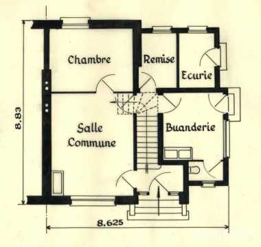 Plan d'une maison de la cité d'Heumont (Réhon)
