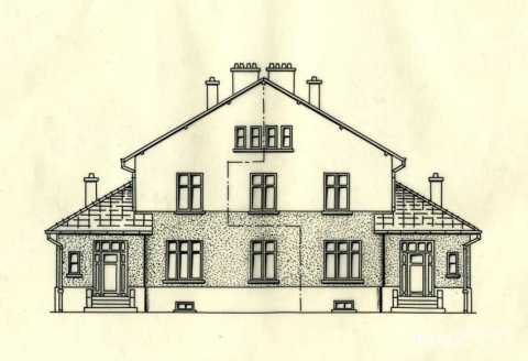 Façade d'une maison de la cité d'Heumont (Réhon)