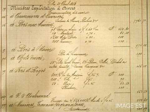 Journal comptable de l'exploitation Minière (Réhon)