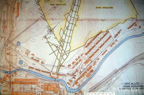 Zone exploitée de la mine de Lexy (Meurthe-et-Moselle)