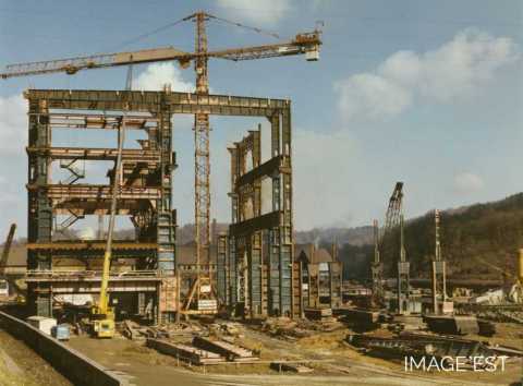 Construction de la nouvelle aciérie (Réhon)
