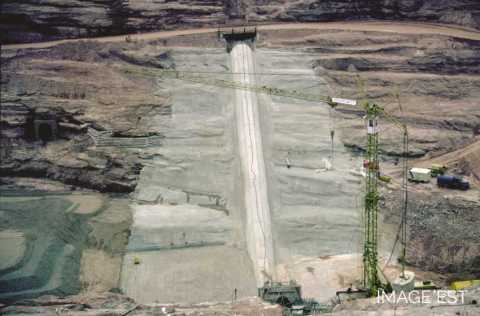 Chantier du lac de Pierre-Percée (Meurthe-et-Moselle)