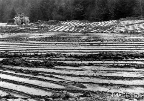 Chantier du lac de Pierre-Percée (Meurthe-et-Moselle)