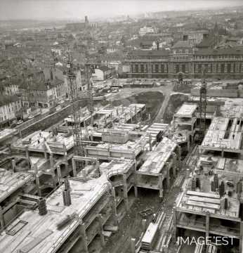 Construction du centre commercial Saint-Sébastien (Nancy)