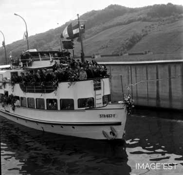 Inauguration de la Moselle canalise?e (Apach)
