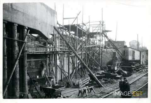 Chantier de construction d'un pont (Burbach)