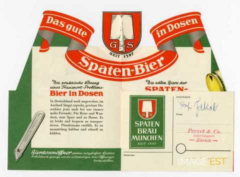 Dépliant publicitaire de bière