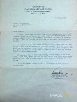 Lettre du général Arthur R. Wilson (1945)