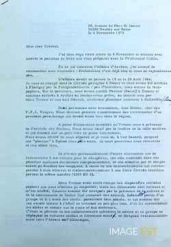 Lettre de Pierre Bindschedler (1973)