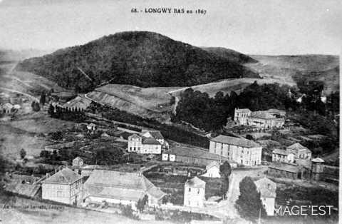 Panorama de Longwy-Bas (Meurthe-et-Moselle) en 1867