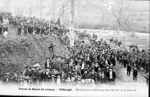 Manifestation de grévistes (Villerupt)
