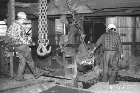 Désobstruction de la rigole à laitier (Uckange)