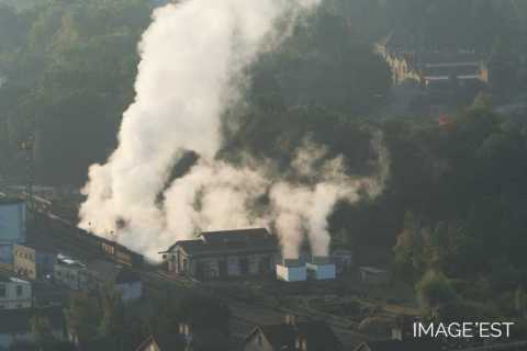 Vapeur d'eau à l'usine du Patural (Hayange)