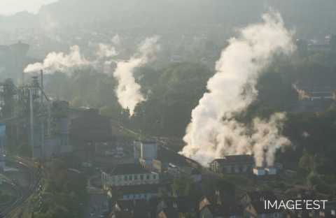 Vapeur d'eau à l'usine du Patural (Hayange)