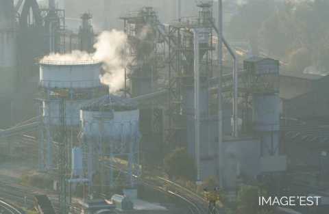 Vapeur d'eau à l'usine du Patural (Hayange)
