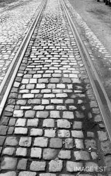 Rails et pavés rectilignes (Jarville-la-Malgrange)