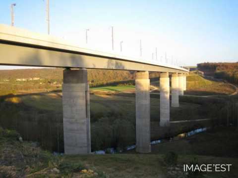 Viaduc du TGV à Jaulny (Meurthe-et-Moselle).
