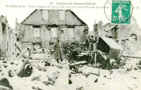 Usine détruite (Haut-Rhin)