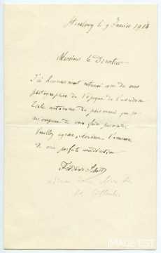 Lettre de F. Schott (1914)