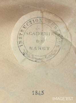 Cachet de l'Académie de Nancy (1845)