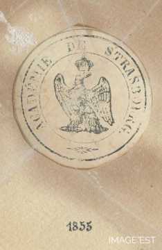 Cachet de l'Académie de Strasbourg (1855)