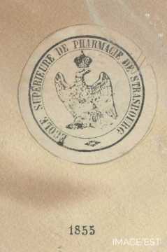Cachet de l'École supérieure de pharmacie (Strasbourg)