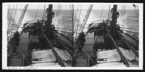 A bord du transatlanique " Magellan "