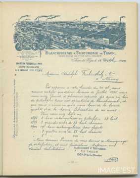 Attestation de la Blanchisserie & Teinturerie (Thaon-les-Vosges)