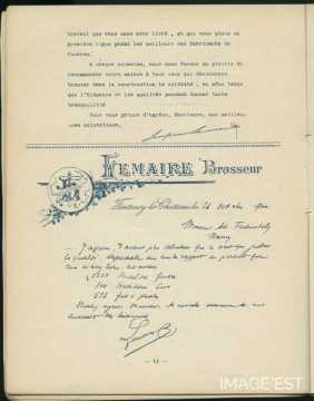 Attestation de la Maison Lemaire (Fontenoy-le-Château)