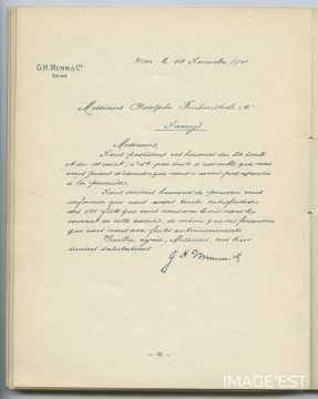 Attestation de la Maison G. H. Mumm & Cie (Reims)