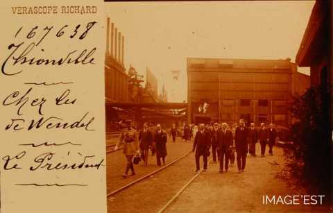 Visite des usines sidérurgiques de Wendel (Thionville)