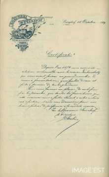 Certificat de la brasserie Steinhof  (Burgdorf)