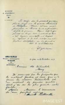 Certificats des brasseries B. Fügliftaller (Bâle) et Arnold Billwiller (Saint-Gall)