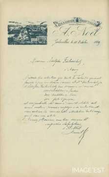 Certificat de la Brasserie A. Noël (Gerbéviller)