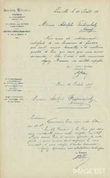 Certificats des entreprises Société Viticole (Adélia) et Compagnie Viticole (Dollfusville)