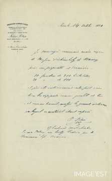 Certificat de la Maison Félix Potin (Paris)