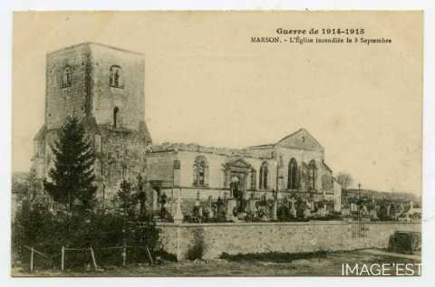 Église incendiée (Marson)