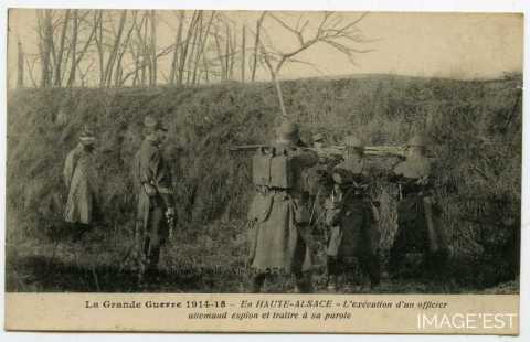 Exécution d'un officier allemand (Alsace)