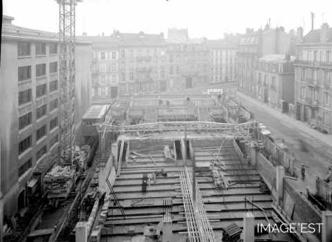 Chantier de construction de l'amphithéâtre de la Faculté de Droit (Nancy)